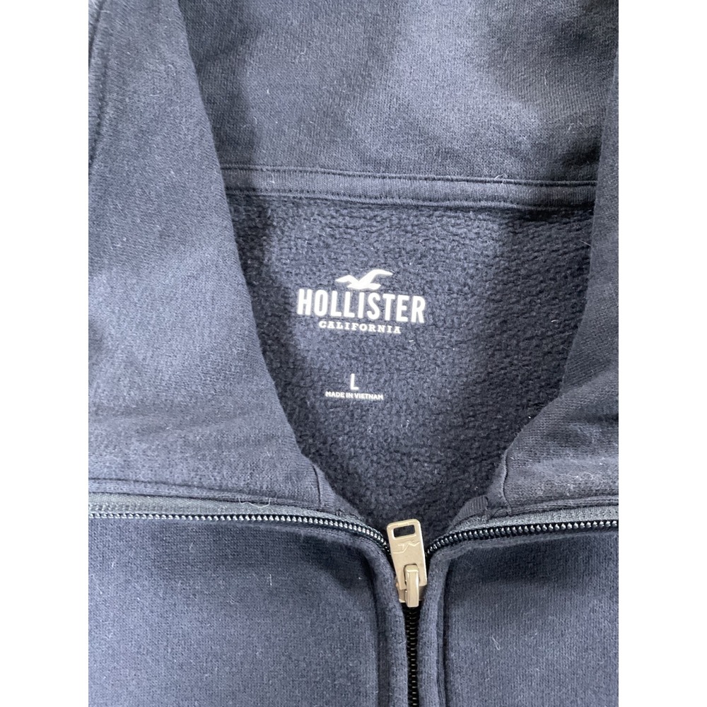 Hollister New York 1980 USA Tennis Quarter Zip Navy Blue Womens L 1390 - Picture 2 of 6